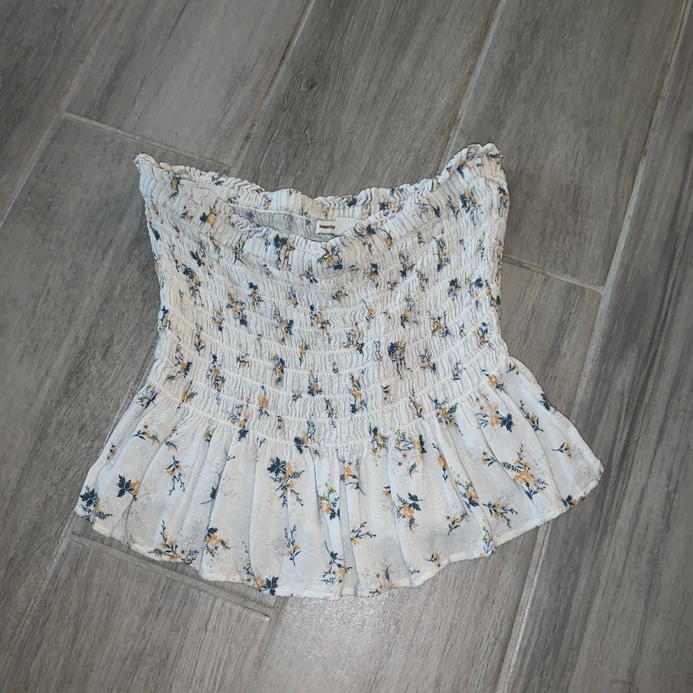Floral American Eagle Tube Top